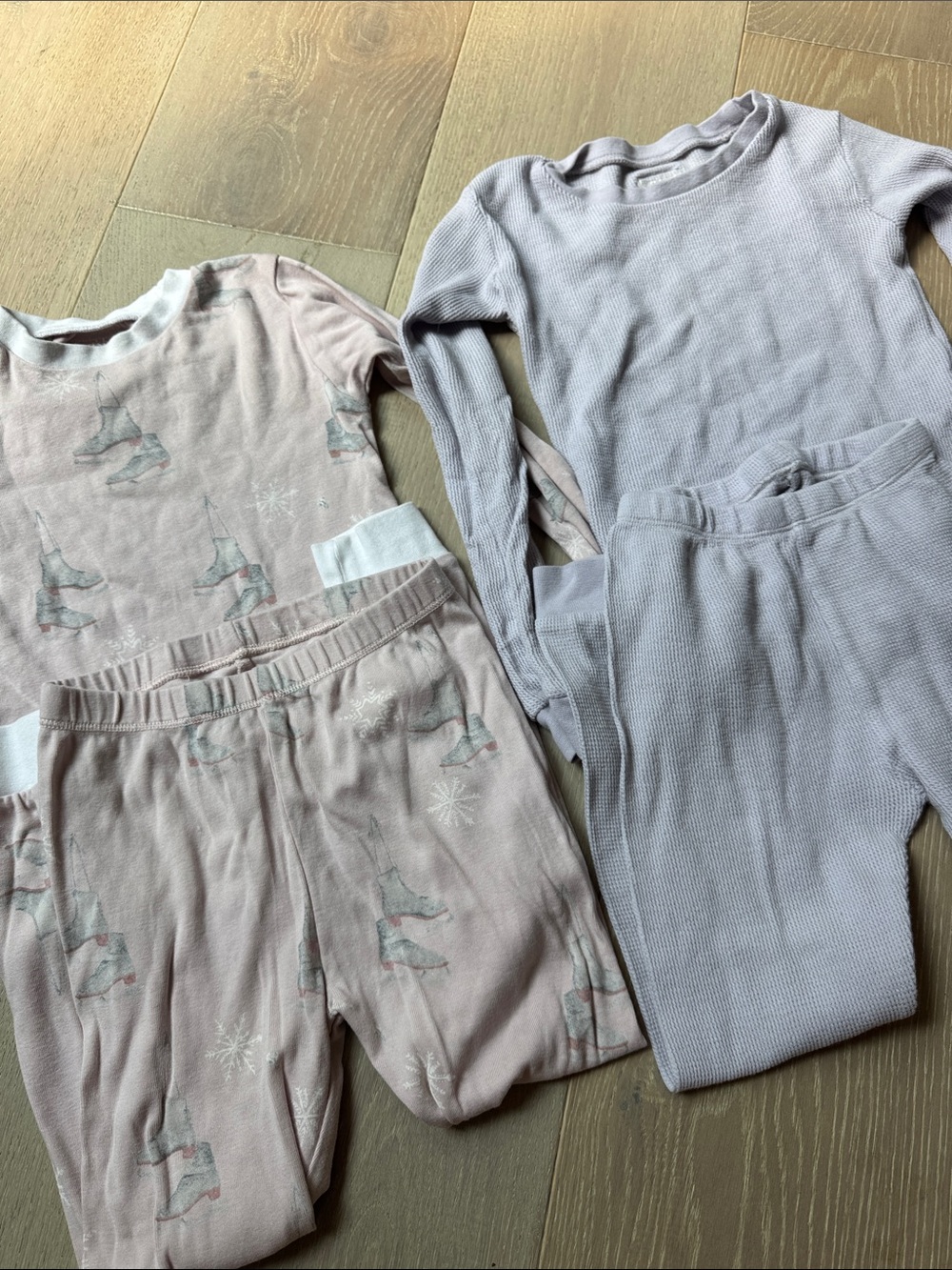 Girls' Two-Piece Pajama Sets in Dusty Pink & Light Mauve